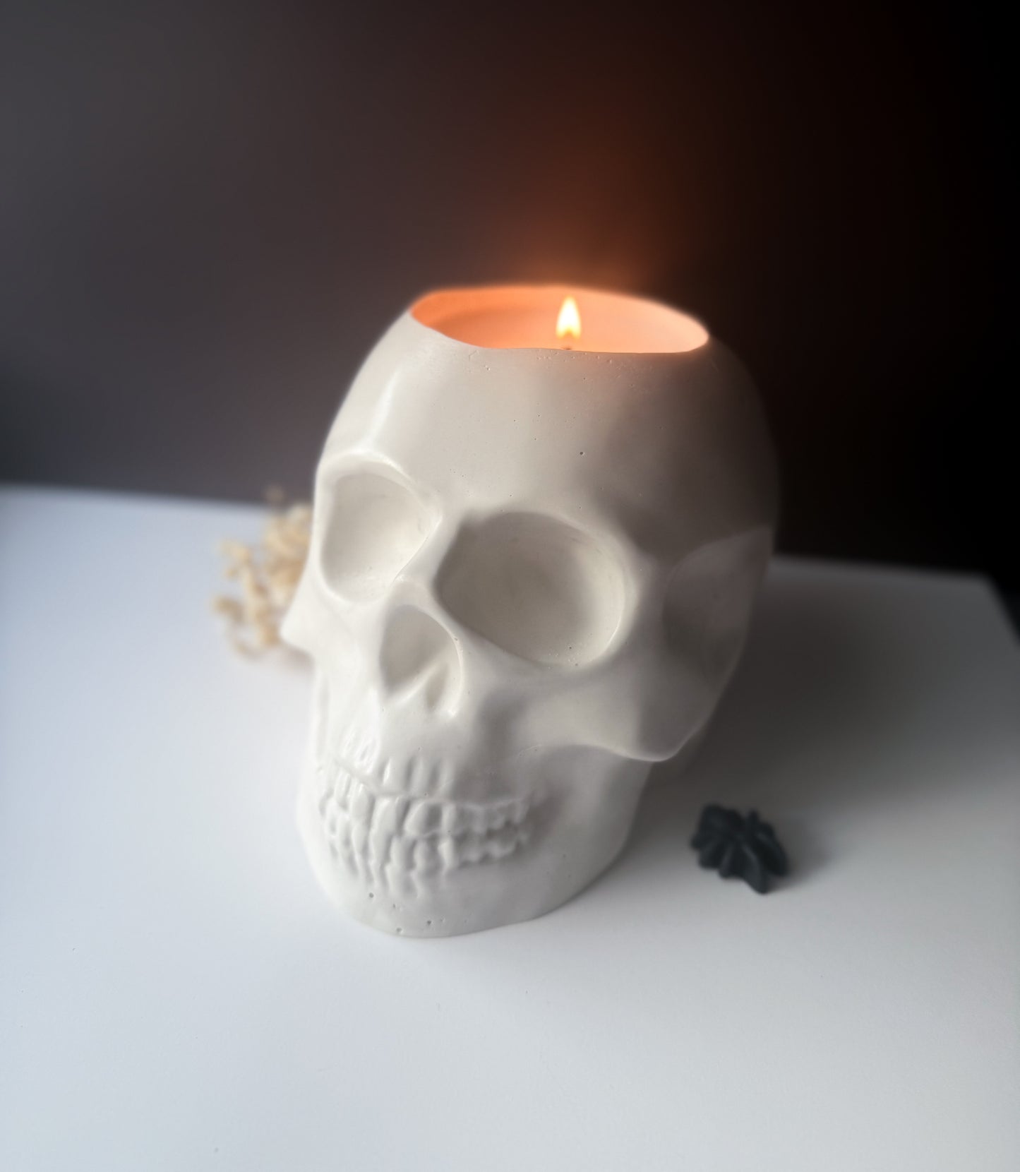 Large Skull Candle Holder