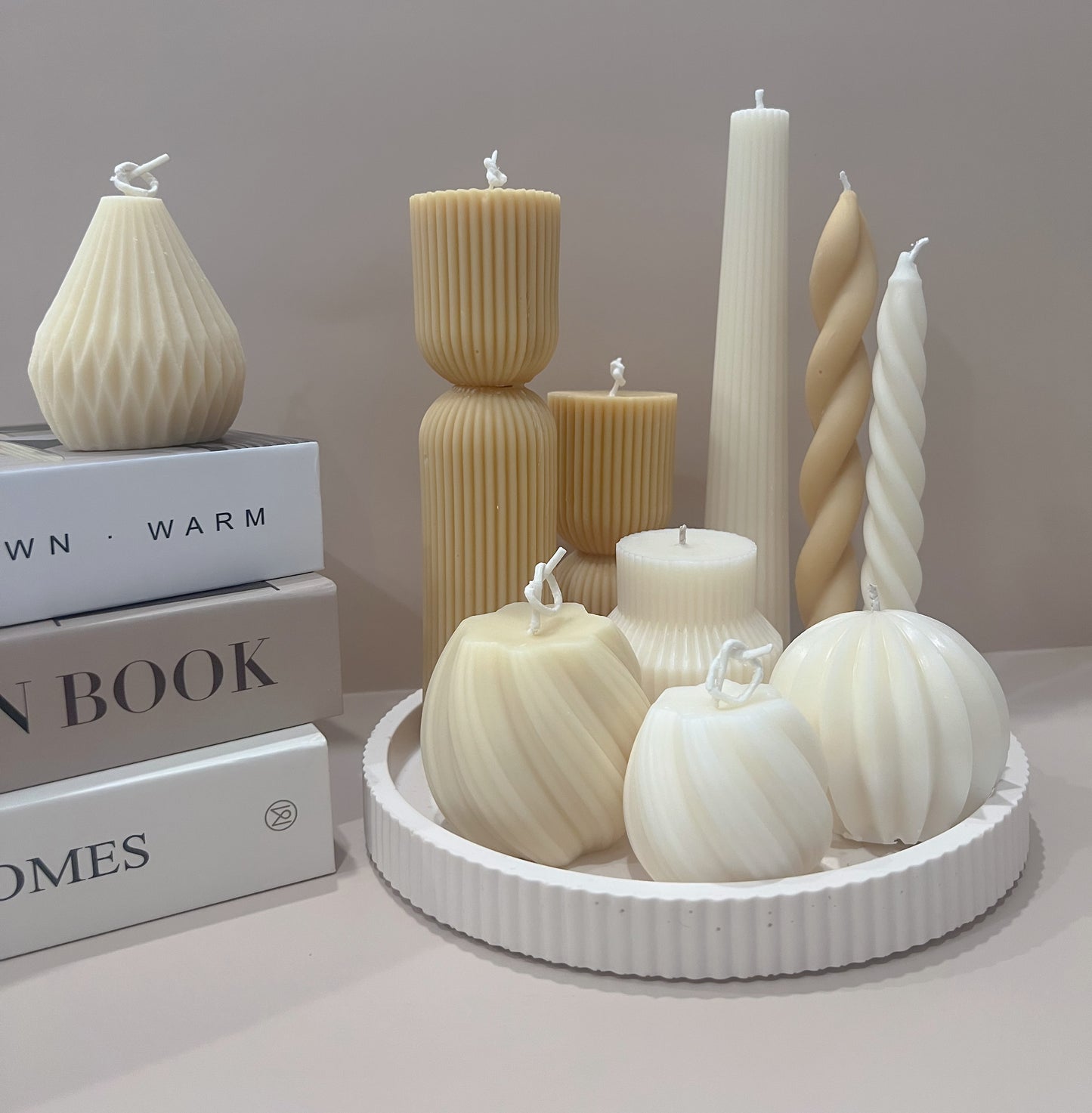 Ribbed Hourglass Pillars