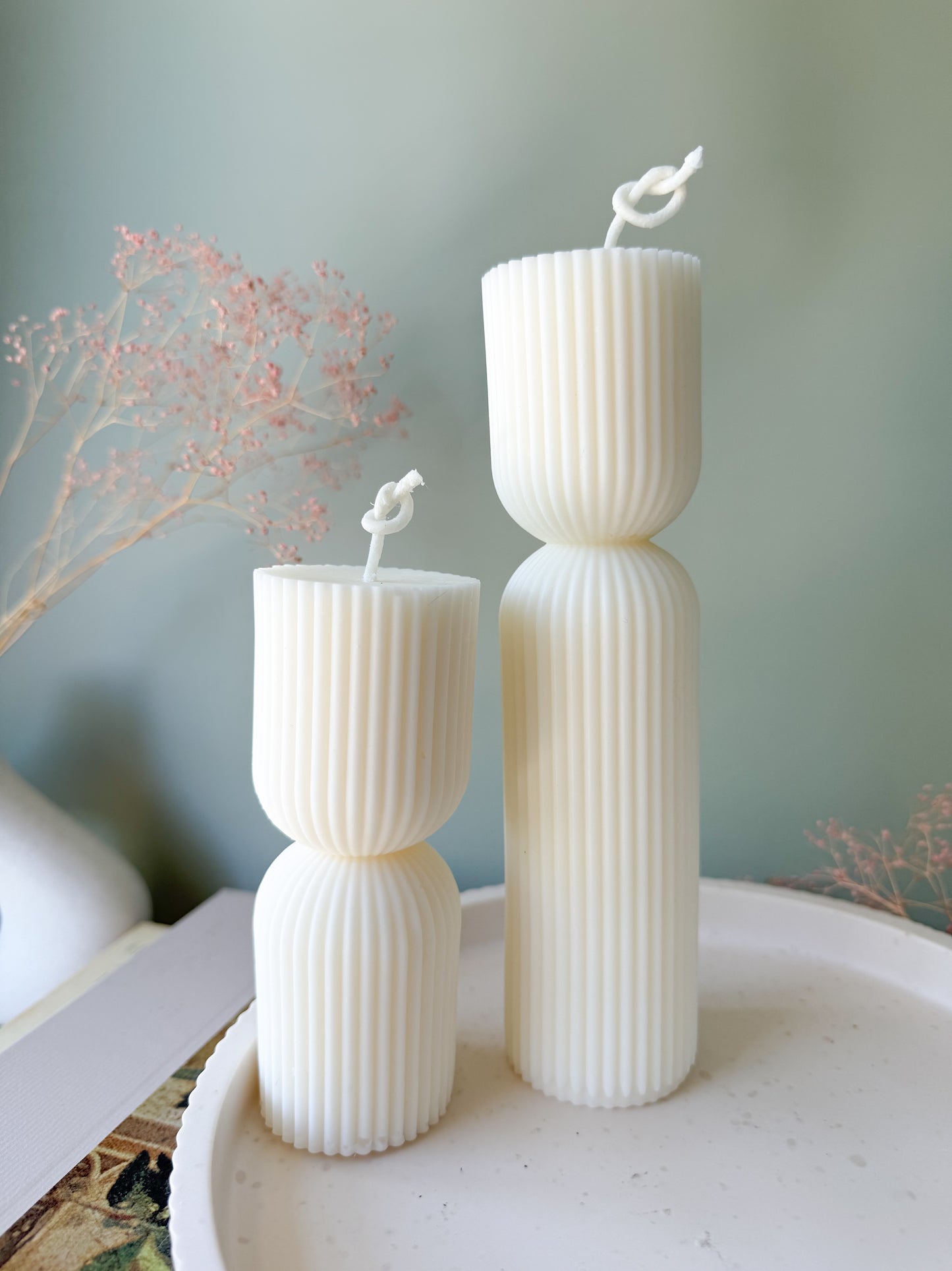 Ribbed Hourglass Pillars