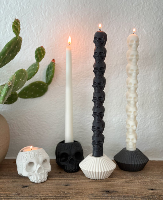 Skull Candle Holder