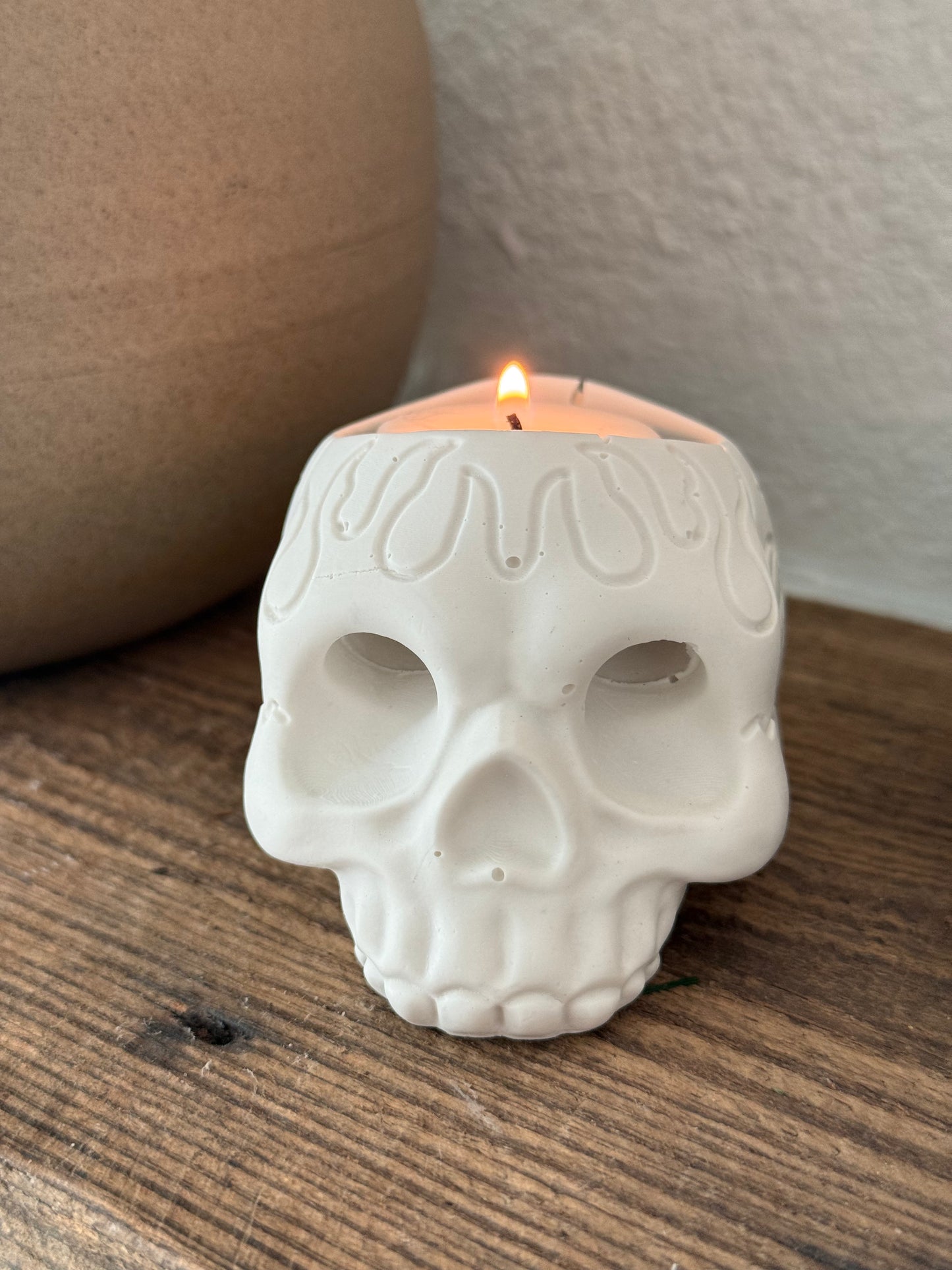 Skull Candle Holder