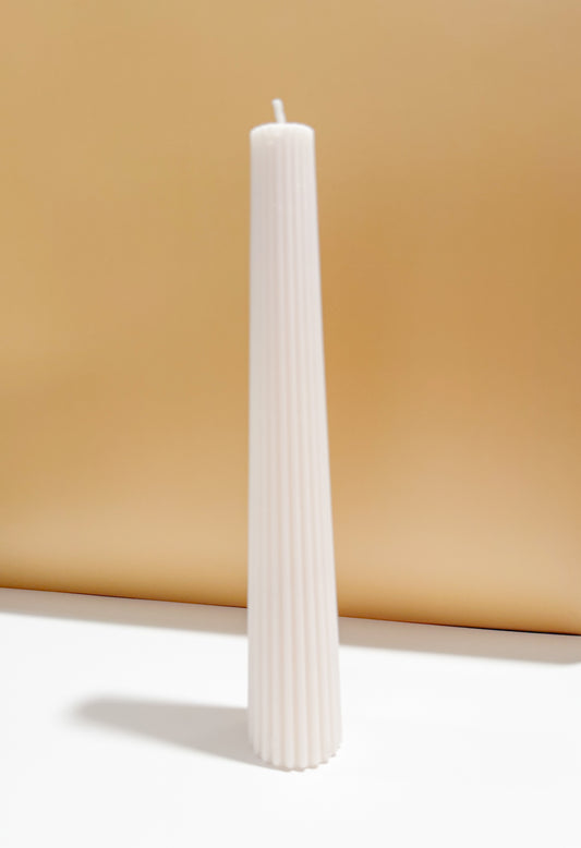 Ribbed Taper Candle